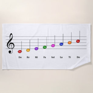 Serviette De Plage C Grande échelle dans Treble Clef Kids Literacy de