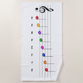 Serviette De Plage C Grande échelle dans Treble Clef Kids Literacy de (Devant)