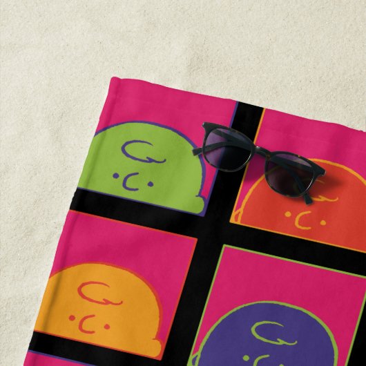 Serviette De Plage cacahuètes | Art Pop moderne C'est Charlie Brown (En situation)
