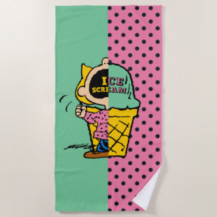 Serviette De Plage cacahuètes Crème de glace Sally demi et demi