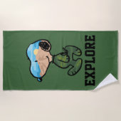 Serviette De Plage cacahuètes | Grande neige extérieure (Devant)