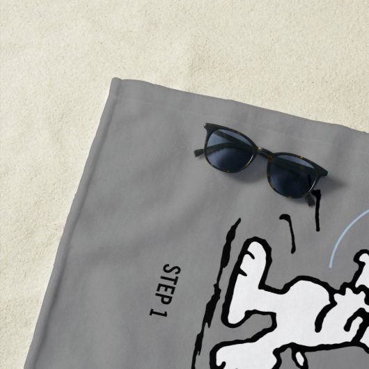 Serviette De Plage cacahuètes | La Danse Snoopy (En situation)