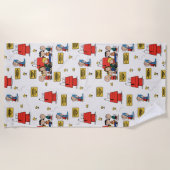 Serviette De Plage cacahuètes | Le bonheur, c'est... (Devant)