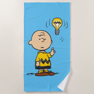 Serviette De Plage cacahuètes L'idée de l'ampoule de Charlie Brown