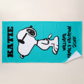 Serviette De Plage cacahuètes | Lunettes de soleil Snoopy Vacances en (Devant)
