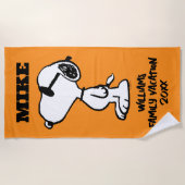 Serviette De Plage cacahuètes | Lunettes de soleil Snoopy Vacances en (Devant)