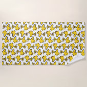 Serviette De Plage cacahuètes | Motif Woodstock (Devant)