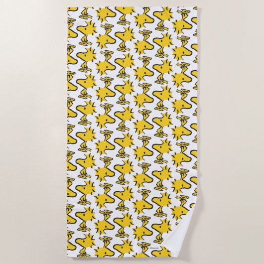 Serviette De Plage cacahuètes | Motif Woodstock (Devant)