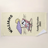 Serviette De Plage cacahuètes | Snoopy Beach Vacances en famille (Devant)