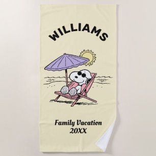 Serviette De Plage cacahuètes Snoopy Beach Vacances en famille