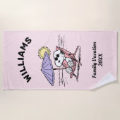 Serviette De Plage cacahuètes | Snoopy Beach Vacances en famille (Devant)