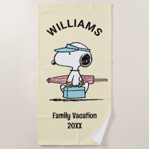 Serviette De Plage cacahuètes   Snoopy Beach Walk Vacances en famille