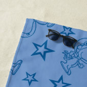 Serviette De Plage cacahuètes | Snoopy Blue Space Astronaut Motif (En situation)