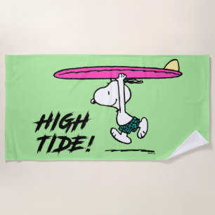 Serviette De Plage cacahuètes Snoopy Courir sur le Surf
