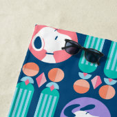 Serviette De Plage cacahuètes | Snoopy Dark Blue | Ajouter Votre Nom (En situation)