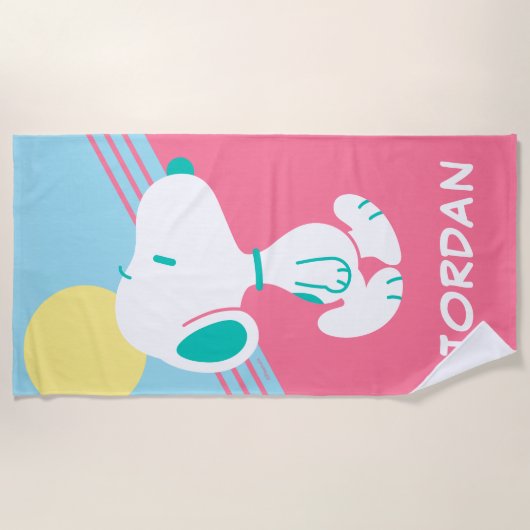 Serviette De Plage cacahuètes | Snoopy Deco Dreams Sun | Ajouter Votr (Devant)