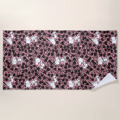 Serviette De Plage cacahuètes | Snoopy Flower Vine Motif (Devant)