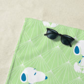 Serviette De Plage cacahuètes | Snoopy Green Deco | Ajouter Votre Nom (En situation)