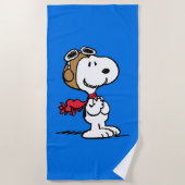 Serviette De Plage cacahuètes | Snoopy L'As Volant (Devant)