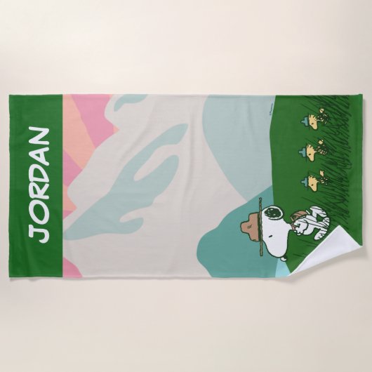 Serviette De Plage cacahuètes | Snoopy Leader du Pack (Devant)