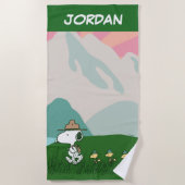 Serviette De Plage cacahuètes | Snoopy Leader du Pack (Devant)