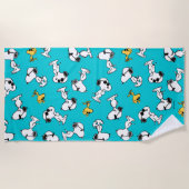Serviette De Plage cacahuètes | Snoopy & Lunettes de soleil Motif (Devant)