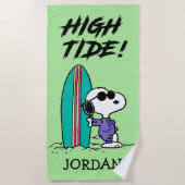 Serviette De Plage cacahuètes | Snoopy Ocean High Tide | Ajouter Votr (Devant)