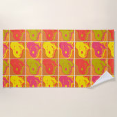 Serviette De Plage cacahuètes | Snoopy Pop Art Motif (Devant)