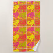 Serviette De Plage cacahuètes | Snoopy Pop Art Motif (Devant)