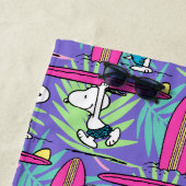 Serviette De Plage cacahuètes | Snoopy Purple Surf Motif (En situation)