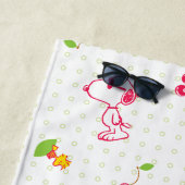 Serviette De Plage cacahuètes | Snoopy & Woodstock Cherry Motif (En situation)