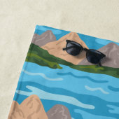 Serviette De Plage cacahuètes | Snoopy & Woodstock Motif de course en (En situation)