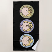 Serviette De Plage cacahuètes | Visages de Sally (Devant)