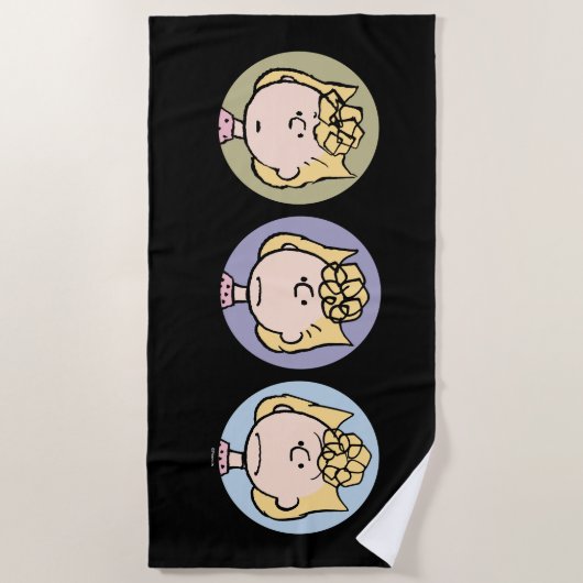 Serviette De Plage cacahuètes | Visages de Sally (Devant)