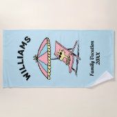 Serviette De Plage cacahuètes | Woodstock Beach Vacances en famille (Devant)