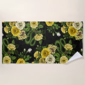 Serviette De Plage Caché en rose, jaune et vert (Devant)