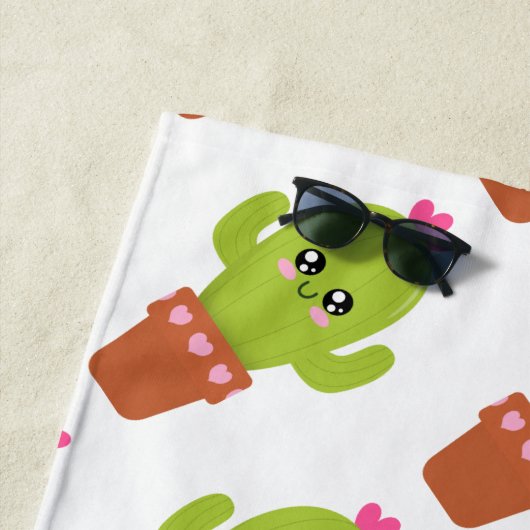 Serviette De Plage Cactus (En situation)