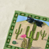 Serviette De Plage Cactus (En situation)