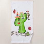 Serviette de plage Cactus Bird (Devant)