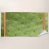 Serviette De Plage Cactus vert tropical avec les rayures faites sur (Devant)