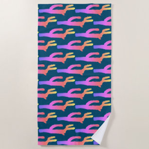 Serviette De Plage Cactus violet Motif Cactus Plantes