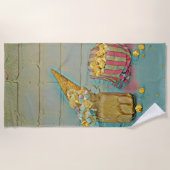Serviette De Plage Cadeau amoureux de crème glacée (Devant)