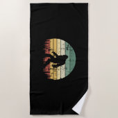 Serviette De Plage Cadeau Bigfoot Retro Sunset (Devant)