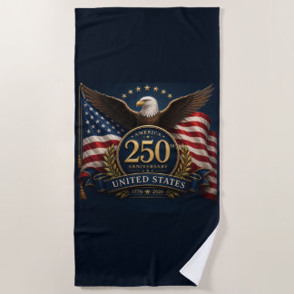 Serviette De Plage Cadeau commémoratif patriotique 250e anniversaire