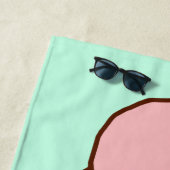 Serviette de plage Cadeau cornet de glace à la men (En situation)