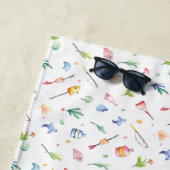 Serviette De Plage Cadeau d'anniversaire | J'aime la pêche (En situation)