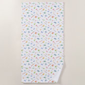 Serviette De Plage Cadeau d'anniversaire | J'aime la pêche (Devant)