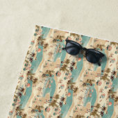 Serviette De Plage Cadeau d'anniversaire | Le Soleil Tropical Échauff (En situation)