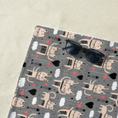 Serviette De Plage Cadeau de chat | Cute Chat Motif Enfant (En situation)