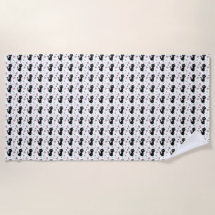 Serviette De Plage Cadeau de chat Motif de chat mignon Arrière - pl